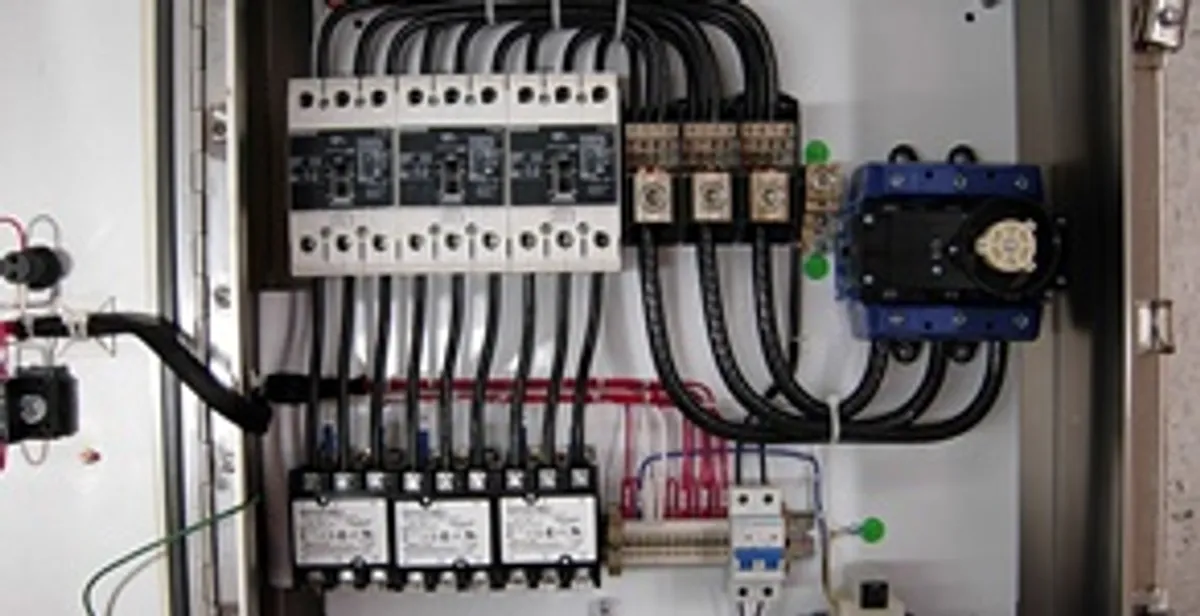 Electrical panel installation with organized circuit breakers and wiring in Escondido, CA