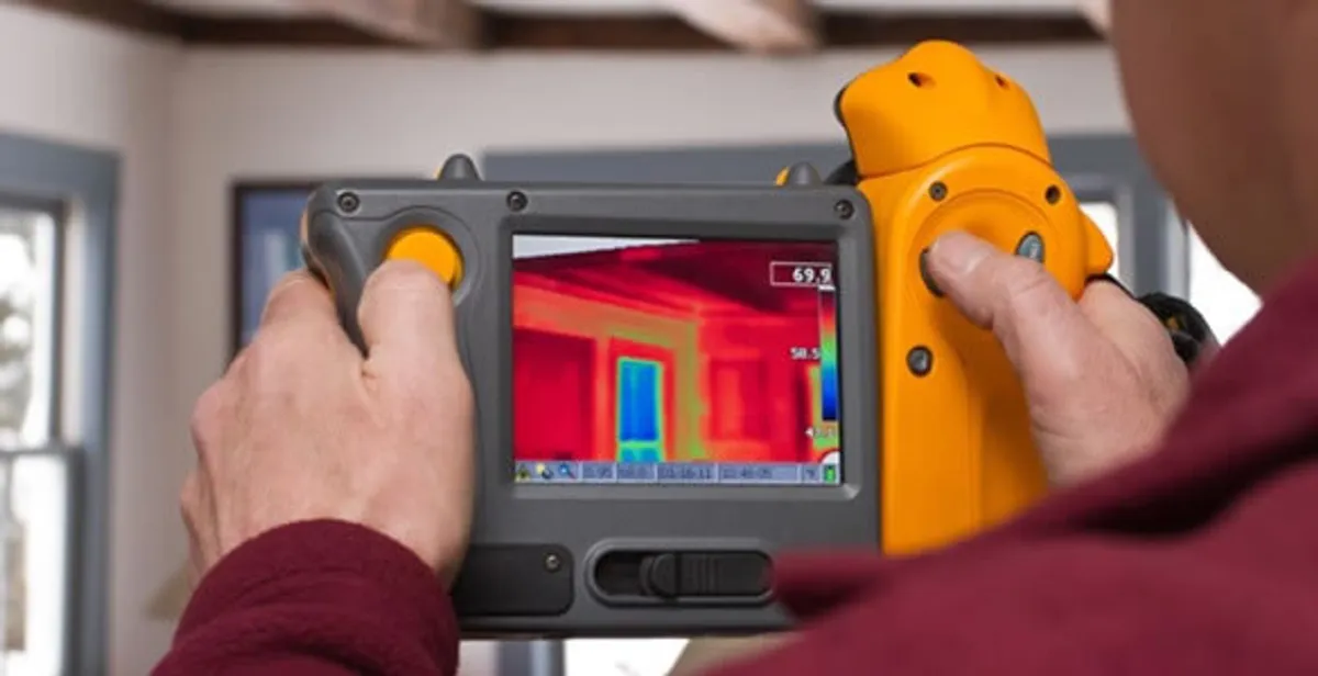 home energy audit service capturing thermal readings to analyze insulation and electrical efficiency in Escondido, CA