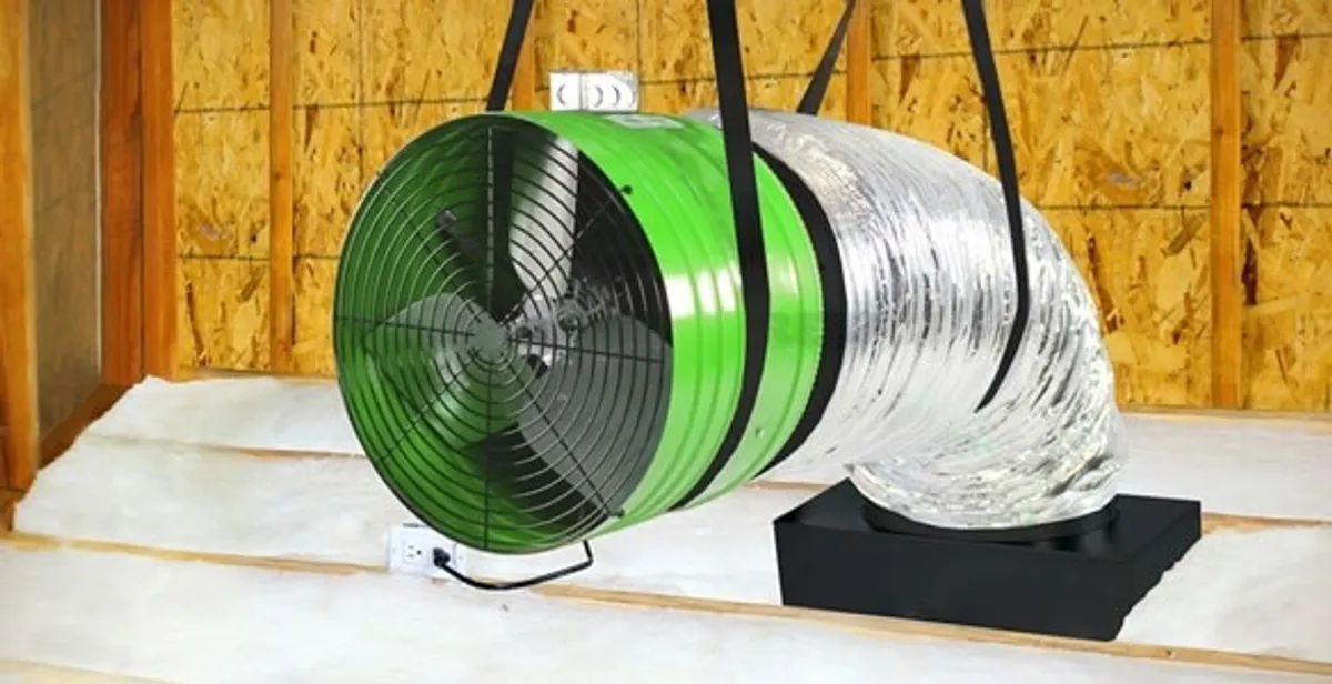 whole house fan installation services with professionally mounted ventilation fan system in Escondido, CA